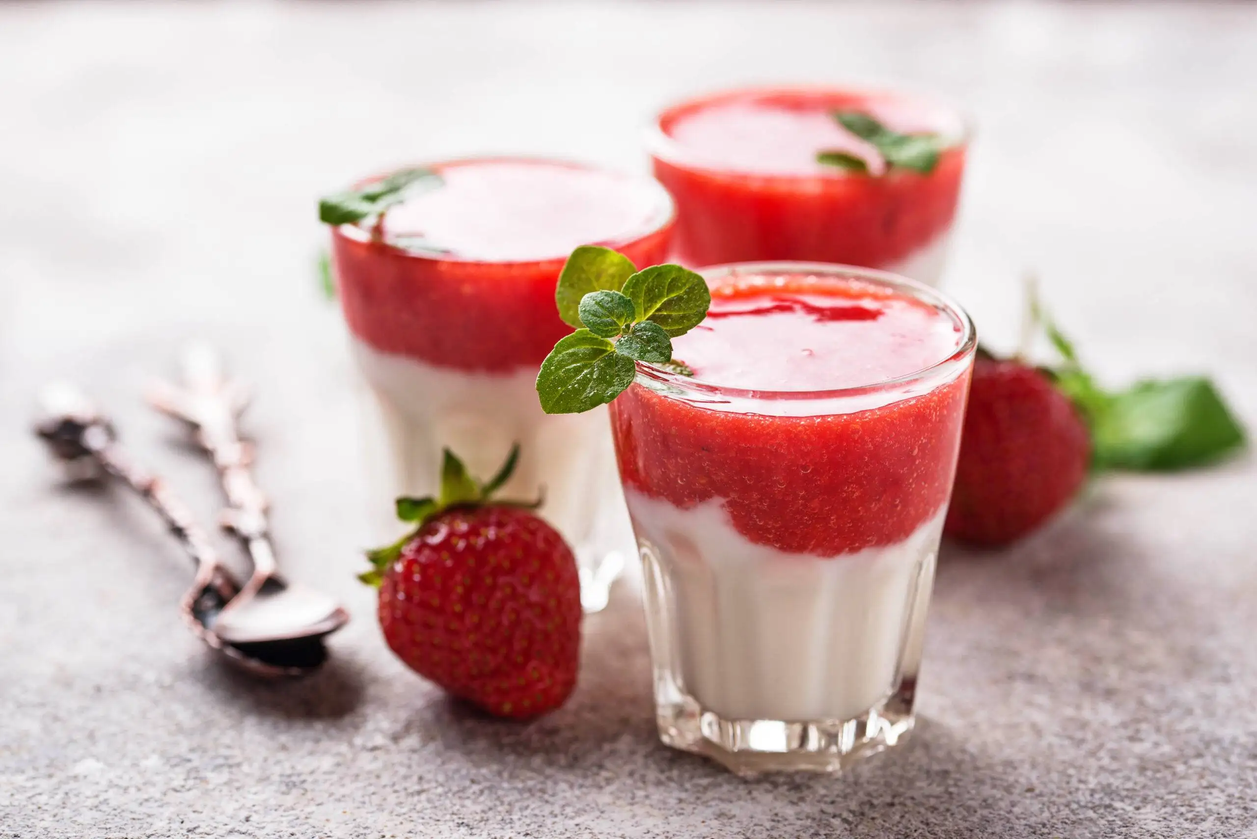 Delicious dessert panna cotta with strawberry - Sugarspoon Desserts